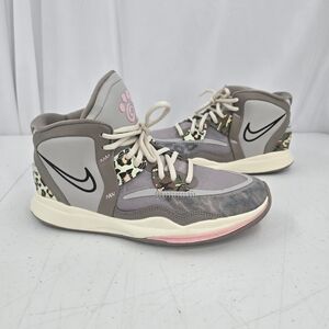 Nike Kyrie Infinity Leopard Camo Print Gray Sneaker Size 7Y/8.5W DD0334-006 EUC.